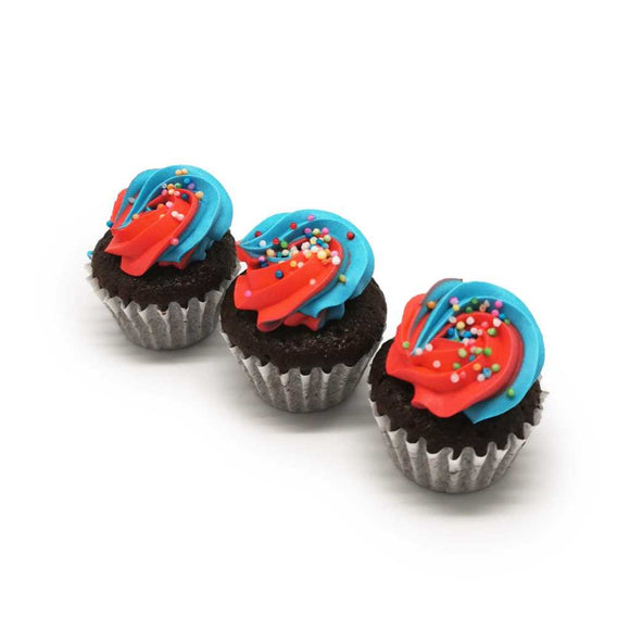 Sweetest Moments Avengers Inspired (Red and Blue) Mini Cupcakes
