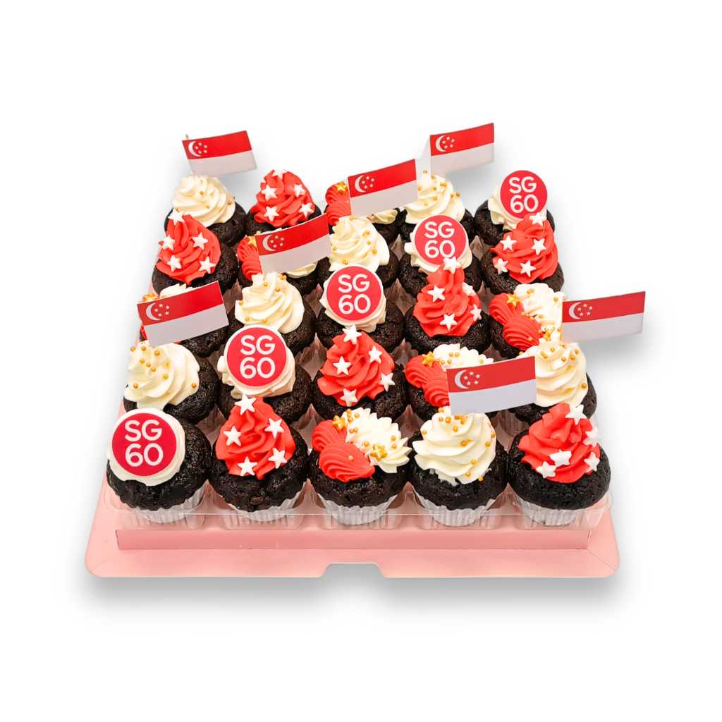 Fly Our Flag High Singapore Mini Cupcakes