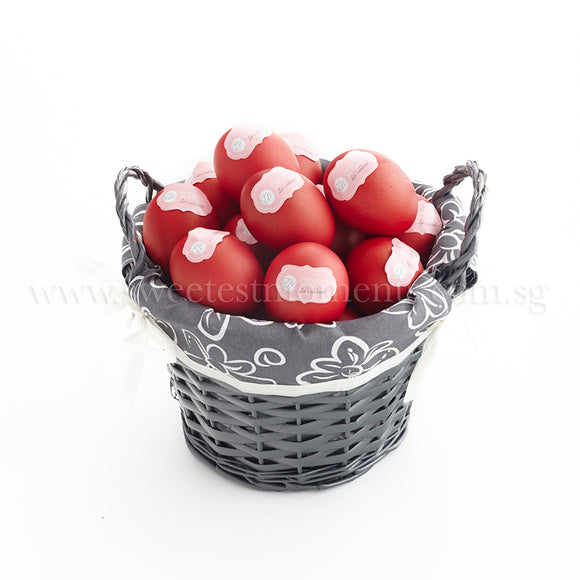 AC15 Bountiful Red Eggs Basket sweetest moments medium 28 eggs full month celebration