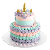 CKR37 Ombre Unicorn Sweetest Moments Birthday Cake Buttercream 2 tier