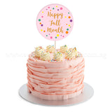 CFR17 Classic Ruffles Sweetest Moments Full Month Cake Buttercream Pink Flag Topper