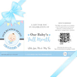 Sweetest Moments Baby Full Month Personalised E-Voucher Boy