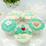 CF01 Small Wonders Sweetest Moments Full Month Standard Cupcake Buttercream Blue