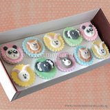 CL01 Bunny & Friends Sweetest Moments Birthday Full Month Standard Cupcake Fondant Box of 10