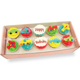 CK08 Little Engines Sweetest Moments Birthday Standard Cupcake Buttercream Fondant Box of 10