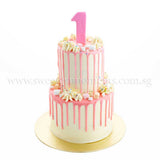 Sweetest Moments 2 Tier Pastel Love Cake CFR22