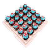 Avengers Inspired (Red and Blue) Mini Cupcakes Box of 25