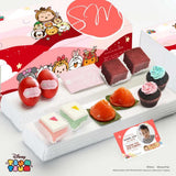 Premium floral full month baby boy card Singapore Sweetest Moments
