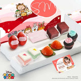 Elegant floral full month baby girl card Singapore Sweetest Moments