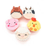 Farm animals made of fondant such as cows, sheeps, pigs, roosters/chickens and horses by Sweetest Moments.