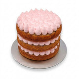 First birthday naked cake featuring rustic layered sponge design with elegant decorative toppings