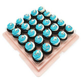 Sweetest Moments Frozen Inspired (Blue and White) Mini Cupcakes Box of 25
