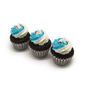 Sweetest Moments Frozen Inspired (Blue and White) Mini Cupcakes