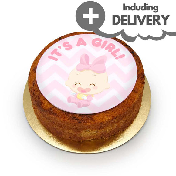 Baby Girl Celebration Traditional Marble Cake for Redemption