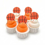 cu cakes with basketball cake topper
