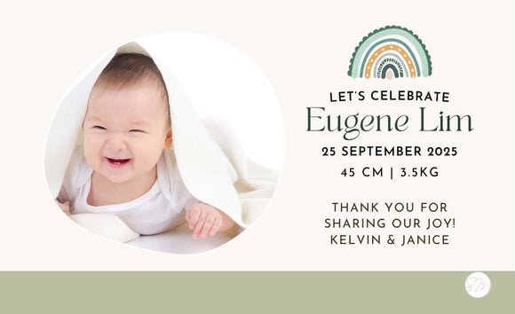 Personalised Little Ray of Magic Baby Boy Card design with Photo by Sweetest Moments