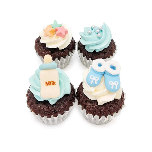 Sweetest Moments Mini Baby Blue Cupcakes 