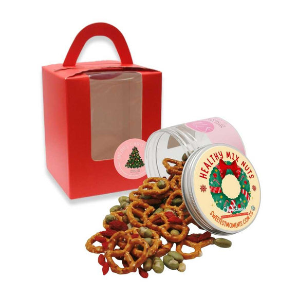 Noel Nut Medley Tin with Red Box