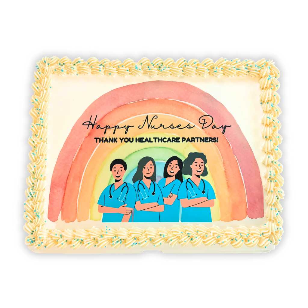 Nurses Day Rectangular Cake – Sweetest Moments Singapore