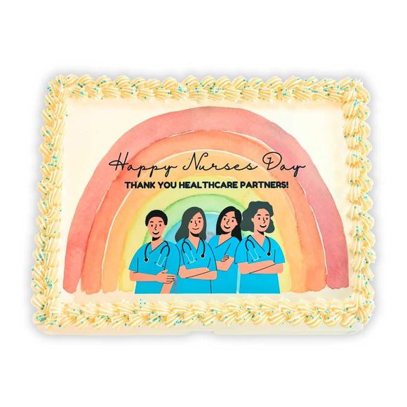 Nurses Day Rectangular Cake