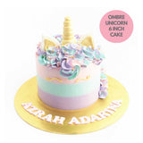 Sweetest Moments Ombre Unicorn Cake 6 inch for DIY Dessert Table