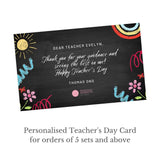 Sweetest Moments Personalised Teacher's Day Card for orders of 5 sets and above