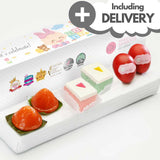 PP08D Picks De Petit Full Month 100 Days gift set with Ang Ku Kueh, Red Eggs, Pastel Cubes and Electronic BabyCard with Doorstep Delivery from Sweetest Moments Singapore