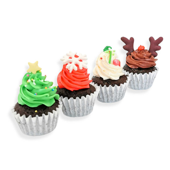 Mini Rudolph and Friends Christmas Cupcakes