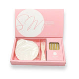 Includes 5 plates, 5 forks, 8 gold candles and 1 box of matches for cake cutting perfect for celebrations.