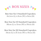 Sweetest Moments Standard Cupcake Box Sizes
