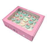 Standard Gender Reveal Cupcakes in Pink Box