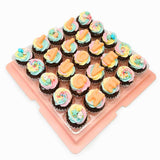 Sweetest Moments Children's Day Mini Cupcakes Box of 25 with message LIVE LOVE LAUGH