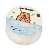 Capybara, cute, paradise, singapore, birthday celebration, first birthday, birthday cake, sleepy