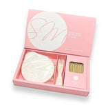 Includes 5 plates, 5 forks, 8 gold candles and 1 box of matches for cake cutting perfect for celebrations.