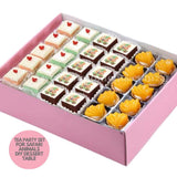 Sweetest Moments Tea Party Set for Animal Safari Dessert Table - Pastel Cubes, Safari Brownies, Peach Tarts