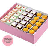 Sweetest Moments Tea Party Set for Unicorn Dessert Table - Pastel Cubes, Unicorn Brownies, Peach Tarts