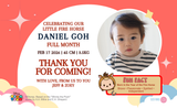 Tsum Tsum fire horse baby boy full month card Singapore Sweetest Moments