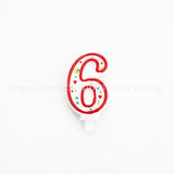 Numeric Candle Cake Topper 6