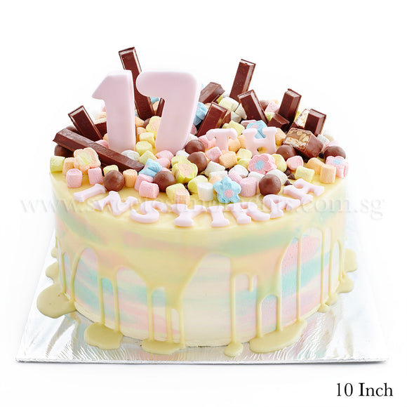 CRR10 Candy Land sweetest moments 21st happy birthday kit kat marshmallow cake