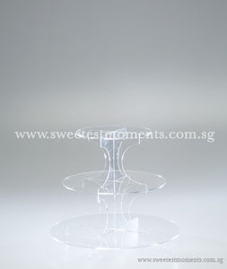 3-Level 6" Acrylic Tier Rental Sweetest Moments Cakes Cupcakes Display Dessert Table