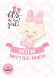 DIY Dessert Table Pack Sweetest Moments Full Month 100th Day Classic Girl A0 Poster