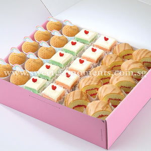 AC13 Modern Treats 7 Tea Party Sets Sweetest Moments Mini Muffins Pastel Cubes Swiss Rolls