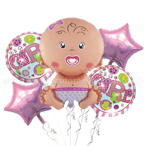 BB06 It's a Baby Girl Balloon Bouquet