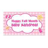 Flag Topper Cake Baby Girl Pink Personalised Message Well-Wishes Sweetest Moments