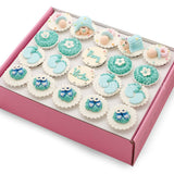 CF03 Cradled Cuties Sweetest Moments Full Month Standard Cupcake Buttercream Fondant Blue Box Of 20