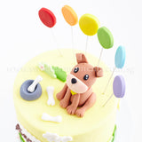 CFR16 Puppy Wonderland Sweetest Moments Full Month Cake Fondant