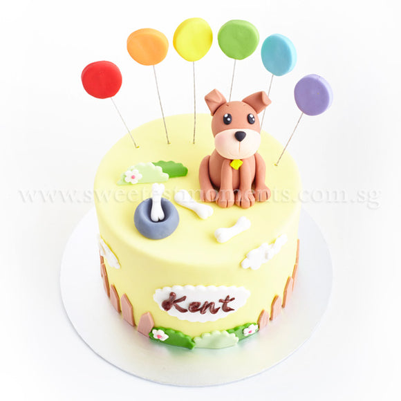 CFR16 Puppy Wonderland Sweetest Moments Full Month Cake Fondant