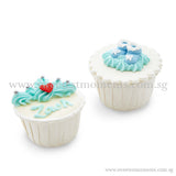 CFT03 Crown & Bootie Sweetest Moments Full Month Standard Cupcake Buttercream Twin Packed Door Gifts
