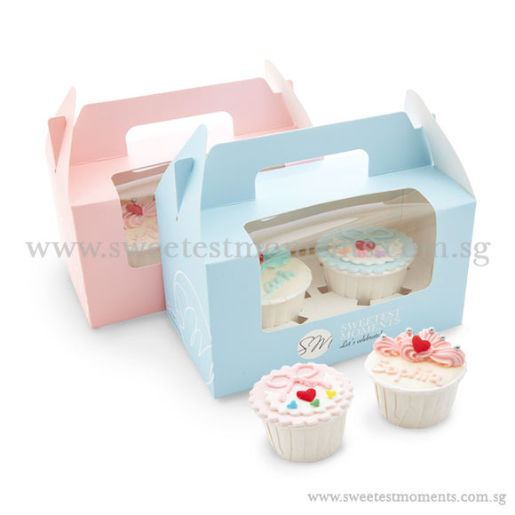 CFT04 Crown & Bib Sweetest Moments Full Month Standard Cupcake Buttercream Fondant Twin Packed Door Gifts