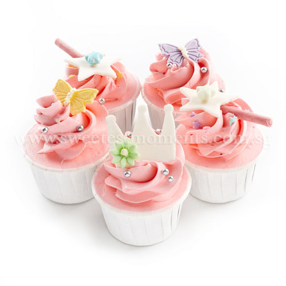 CK06 Princess Theme Sweetest Moments Birthday Standard Cupcake Buttercream Pink